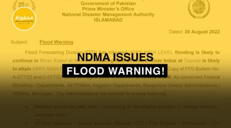 NDMA issues Flood warning!